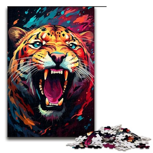 1000 Teile Farbmalerei Leoparden Puzzlespiel für Erwachsene geeignet für Paare und Teenager ab 14 Jahren 75 x 50 cm 1000 Teile Farbmalerei Leoparden Puzzlespiel für Erwachsene geeignet für Paare und Teenager ab 14 Jahren 75 x 50 cm von QSYFNBZL