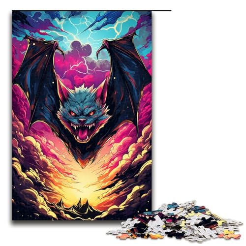 1000 Teile Fledermaus von Splatters Viele Dicke Bunte Wolken an der Seite Puzzlespiel für Erwachsene Geeignet für Paare und Teenager ab 14 Jahren 75 x 50 cm 1000 Teile Fledermaus von Splatters Viele Dicke Bunte Wolken an der Seite Puzzlespiel für Erwachsene Geeignet für Paare und Teenager ab 14 Jahren 75 x 50 cm von QSYFNBZL