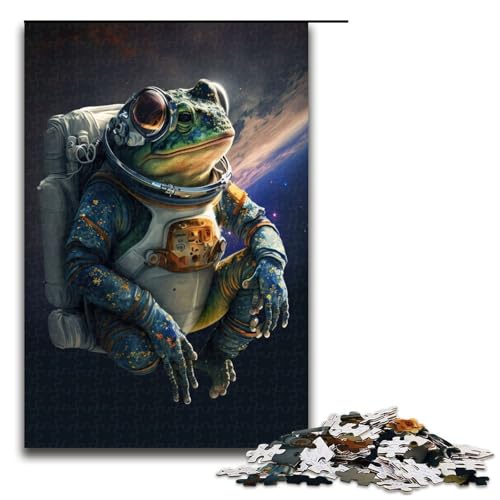 1000 Teile Frosch Weltraum Astronauten Puzzlespiel für Erwachsene geeignet für Paare und Teenager ab 14 Jahren 75 x 50 cm 1000 Teile Frosch Weltraum Astronauten Puzzlespiel für Erwachsene geeignet für Paare und Teenager ab 14 Jahren 75 x 50 cm von QSYFNBZL