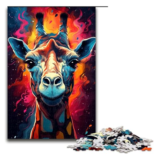 1000 Teile Gemälde Kunst Giraffe Puzzlespiel für Erwachsene Geeignet für Paare und Teenager ab 14 Jahren 75x50cm 1000 Teile Gemälde Kunst Giraffe Puzzlespiel für Erwachsene Geeignet für Paare und Teenager ab 14 Jahren 75x50cm von QSYFNBZL
