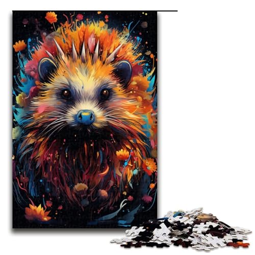 1000 Teile Malen Bunter Igel Puzzle für Erwachsene Familienspaß Familienspiel Stressabbau schwierige Herausforderung 75 x 50 cm 1000 Teile Malen Bunter Igel Puzzle für Erwachsene Familienspaß Familienspiel Stressabbau schwierige Herausforderung 75 x 50 cm von QSYFNBZL