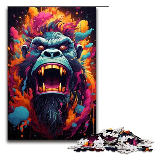 1000 Teile Malen Farbe Orang Utan Puzzlespiel für Erwachsene Geeignet für Paare und Teenager ab 14 Jahren 75x50cm 1000 Teile Malen Farbe Orang Utan Puzzlespiel für Erwachsene Geeignet für Paare und Teenager ab 14 Jahren 75x50cm von QSYFNBZL