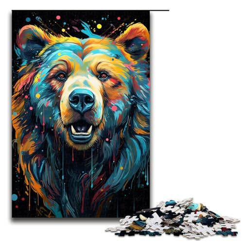 1000 Teile Malen Farbe Sternenhimmel Bär Puzzles für Erwachsene Unmögliches Puzzle Stressabbau für und Teenager ab 14 Jahren 75x50cm 1000 Teile Malen Farbe Sternenhimmel Bär Puzzles für Erwachsene Unmögliches Puzzle Stressabbau für und Teenager ab 14 Jahren 75x50cm von QSYFNBZL