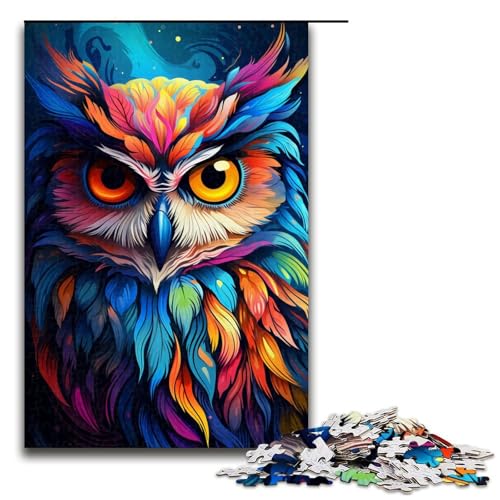 1000 Teile Malen Farbe Tier Eule Puzzle für Erwachsene Familienspaß Familienspiel Stressabbau schwierige Herausforderung 75 x 50 cm 1000 Teile Malen Farbe Tier Eule Puzzle für Erwachsene Familienspaß Familienspiel Stressabbau schwierige Herausforderung 75 x 50 cm von QSYFNBZL