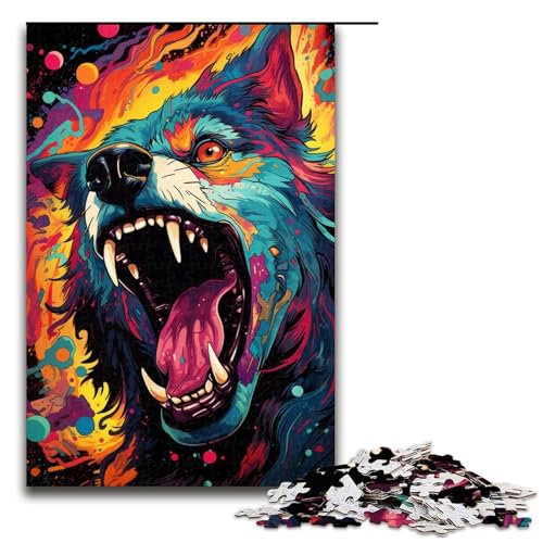 1000 Teile Malen Farbiges Wolf Puzzlespiel für Erwachsene geeignet für Paare und Teenager ab 14 Jahren 75 x 50 cm 1000 Teile Malen Farbiges Wolf Puzzlespiel für Erwachsene geeignet für Paare und Teenager ab 14 Jahren 75 x 50 cm von QSYFNBZL