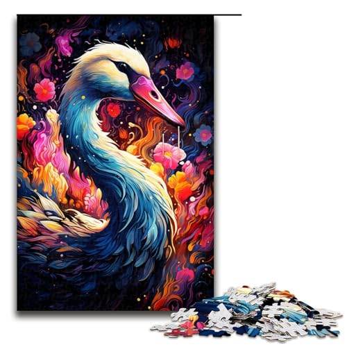 1000 Teile Malen Farbschwan Puzzle für Erwachsene Unmögliches Puzzle Stressabbau für und Teenager ab 14 Jahren 75x50cm 1000 Teile Malen Farbschwan Puzzle für Erwachsene Unmögliches Puzzle Stressabbau für und Teenager ab 14 Jahren 75x50cm von QSYFNBZL