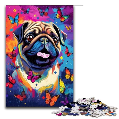 1000 Teile Mops und Schmetterlings und Schmetterlings Puzzles für Erwachsene unmögliches Puzzle zum Stressabbau für und Teenager ab 14 Jahren 75 x 50 cm 1000 Teile Mops und Schmetterlings und Schmetterlings Puzzles für Erwachsene unmögliches Puzzle zum Stressabbau für und Teenager ab 14 Jahren 75 x 50 cm von QSYFNBZL