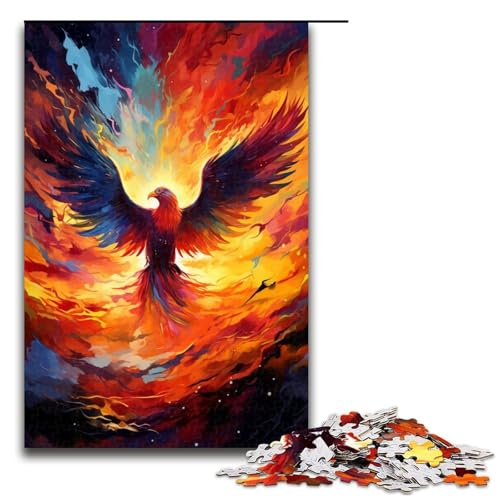 1000 Teile Phönix ist von Spritzern umgeben viele Bunte Puzzlespiele für Erwachsene geeignet für Paare und Teenager ab 14 Jahren 75 x 50 cm von QSYFNBZL