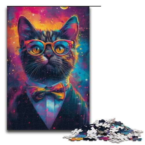 1000 Teile Psychedelic Planet Cat Art Puzzles für Erwachsene Unmögliches Puzzle zum Stressabbau für Teenager ab 14 Jahren 75 x 50 cm 1000 Teile Psychedelic Planet Cat Art Puzzles für Erwachsene Unmögliches Puzzle zum Stressabbau für Teenager ab 14 Jahren 75 x 50 cm von QSYFNBZL
