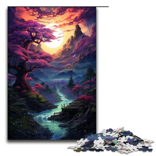 1000 Teile Psychedelische japanische Landschaftspuzzles für Erwachsene Unmögliches Puzzle zum Stressabbau für Jugendliche ab 14 Jahren 75 x 50 cm 1000 Teile Psychedelische japanische Landschaftspuzzles für Erwachsene Unmögliches Puzzle zum Stressabbau für Jugendliche ab 14 Jahren 75 x 50 cm von QSYFNBZL