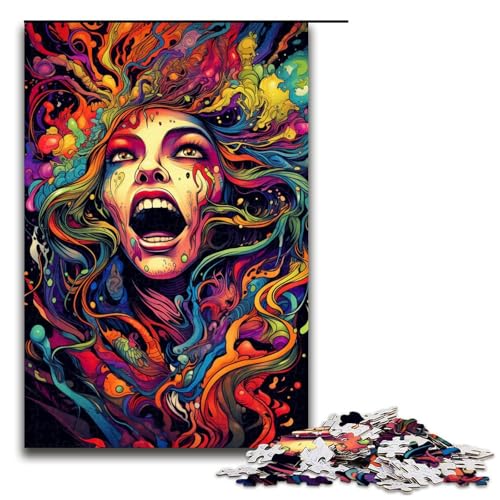 1000 Teile Psychedelisches Buntes Hexenpuzzle für Erwachsene Unmögliches Puzzle zum Stressabbau für Teenager ab 14 Jahren 75 x 50 cm 1000 Teile Psychedelisches Buntes Hexenpuzzle für Erwachsene Unmögliches Puzzle zum Stressabbau für Teenager ab 14 Jahren 75 x 50 cm von QSYFNBZL