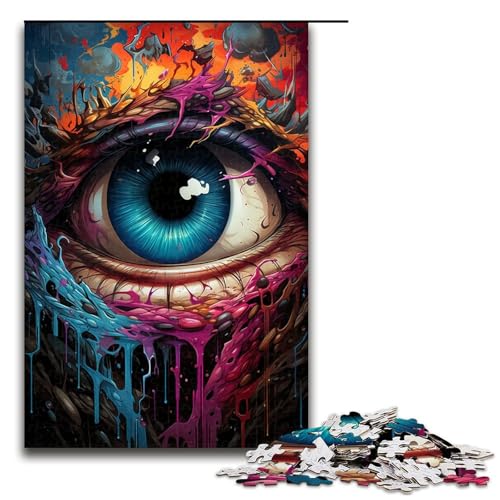 1000 Teile Psychedelisches Malen Augen Puzzlespiel für Erwachsene Geeignet für Paare und Teenager ab 14 Jahren 75x50cm 1000 Teile Psychedelisches Malen Augen Puzzlespiel für Erwachsene Geeignet für Paare und Teenager ab 14 Jahren 75x50cm von QSYFNBZL