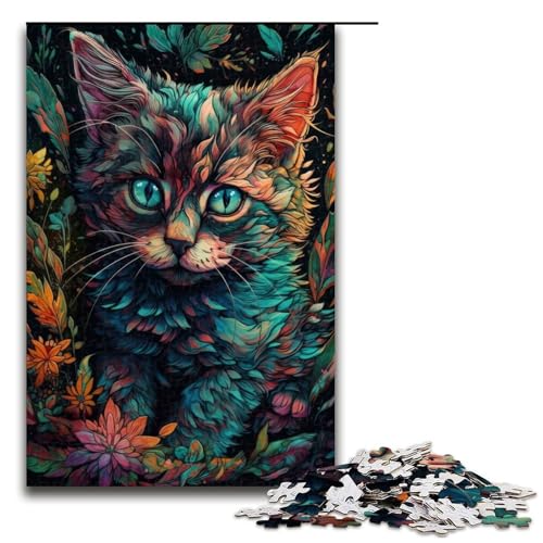 1000 Teile Puzzle Abstrakte Katze Puzzle für Erwachsene Holzpuzzle Lernspiel 75x50cm 1000 Teile Puzzle Abstrakte Katze Puzzle für Erwachsene Holzpuzzle Lernspiel 75x50cm von QSYFNBZL