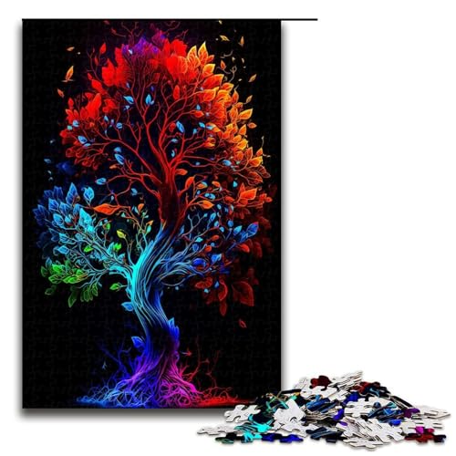 1000 Teile Puzzle Baum Bunte Puzzles für Erwachsene Holzpuzzle Lernspiel 75x50cm 1000 Teile Puzzle Baum Bunte Puzzles für Erwachsene Holzpuzzle Lernspiel 75x50cm von QSYFNBZL