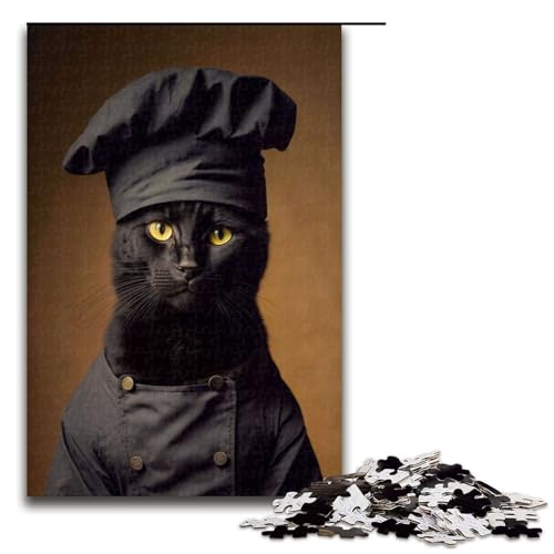 1000 Teile Puzzle Chef Cat Puzzle für Erwachsene Holzpuzzle Lernspiel 75x50cm 1000 Teile Puzzle Chef Cat Puzzle für Erwachsene Holzpuzzle Lernspiel 75x50cm von QSYFNBZL