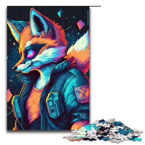1000 Teile Puzzle Fuchs Tierpuzzle für Erwachsene Holzpuzzle Lernspiel 75x50cm von QSYFNBZL