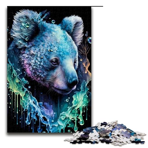 1000 Teile Puzzle Koala Puzzle für Erwachsene Holzpuzzle Lernspiel 75x50cm von QSYFNBZL