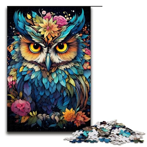 1000 Teile Puzzle Malerei Farbe Tier Eule Puzzle für Erwachsene Holzpuzzle Lernspiel 75x50cm 1000 Teile Puzzle Malerei Farbe Tier Eule Puzzle für Erwachsene Holzpuzzle Lernspiel 75x50cm von QSYFNBZL