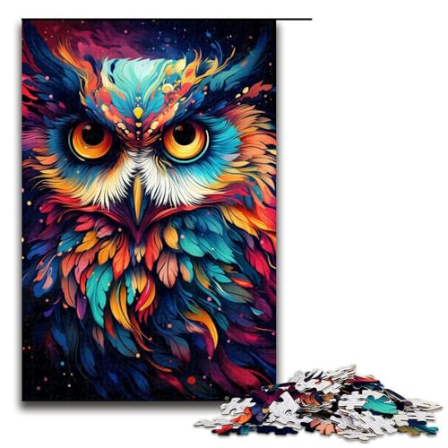 1000 Teile Puzzle Malerei Farbe Tier Eule Puzzle für Erwachsene Holzpuzzle Lernspiel 75x50cm 1000 Teile Puzzle Malerei Farbe Tier Eule Puzzle für Erwachsene Holzpuzzle Lernspiel 75x50cm von QSYFNBZL