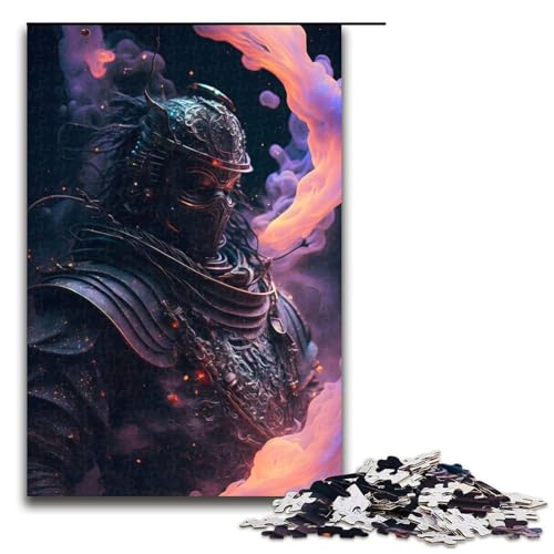 1000 Teile Puzzle Schwertkämpfer Puzzle für Erwachsene Holzpuzzle Lernspiel 75x50cm von QSYFNBZL