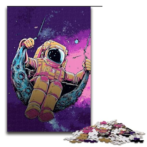 1000 Teile Puzzle Weltraumpuzzle für Erwachsene Holzpuzzle Lernspiel 75x50cm von QSYFNBZL
