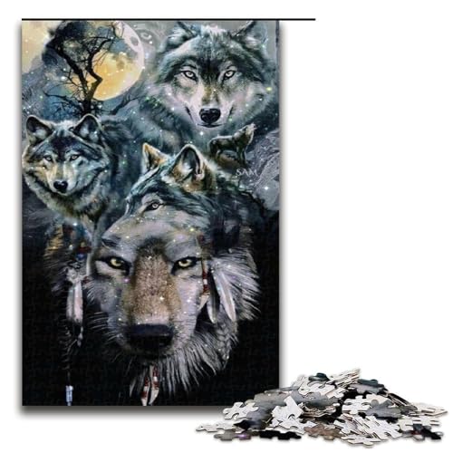 1000 Teile Puzzle Wolf Puzzle für Erwachsene Holzpuzzle Lernspiel 75x50cm 1000 Teile Puzzle Wolf Puzzle für Erwachsene Holzpuzzle Lernspiel 75x50cm von QSYFNBZL