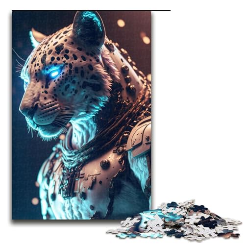 1000 Teile Puzzle für Erwachsene mit dem Motiv Zukunfts Schneeleopard Spaß für die ganze Familie Familienspiel Stressabbau schwierige Herausforderung 75 x 50 cm 1000 Teile Puzzle für Erwachsene mit dem Motiv Zukunfts Schneeleopard Spaß für die ganze Familie Familienspiel Stressabbau schwierige Herausforderung 75 x 50 cm von QSYFNBZL