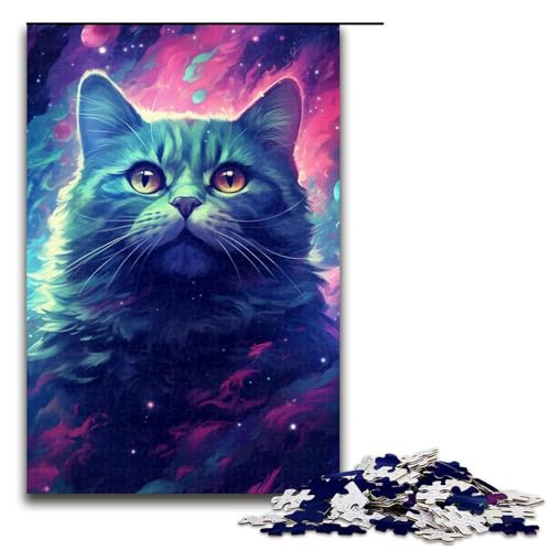 1000 Teile Puzzlespiel Katze im Weltraum Malen für Erwachsene geeignet für Paare und Teenager ab 14 Jahren 75 x 50 cm 1000 Teile Puzzlespiel Katze im Weltraum Malen für Erwachsene geeignet für Paare und Teenager ab 14 Jahren 75 x 50 cm von QSYFNBZL