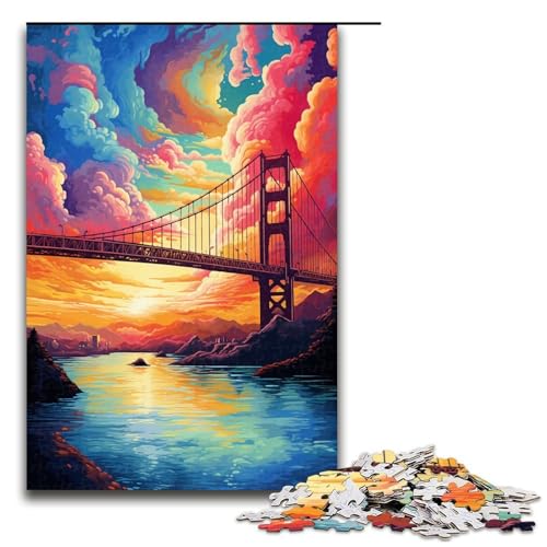 1000 Teile Regenbogenbrücke von SplattersLots Dickes buntes Puzzlespiel für Erwachsene geeignet für Paare und Teenager ab 14 Jahren 75 x 50 cm 1000 Teile Regenbogenbrücke von SplattersLots Dickes buntes Puzzlespiel für Erwachsene geeignet für Paare und Teenager ab 14 Jahren 75 x 50 cm von QSYFNBZL