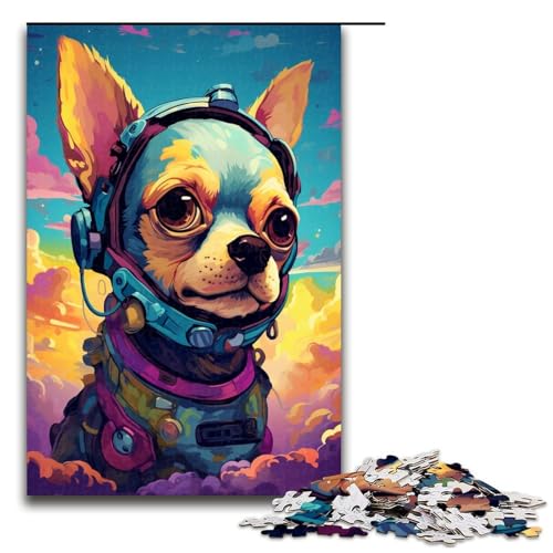1000 Teile Roboter Chihuahua von SplattersLots Dicke farbige Puzzles für Erwachsene unmögliches Puzzle zum Stressabbau für Teenager ab 14 Jahren 75 x 50 cm von QSYFNBZL
