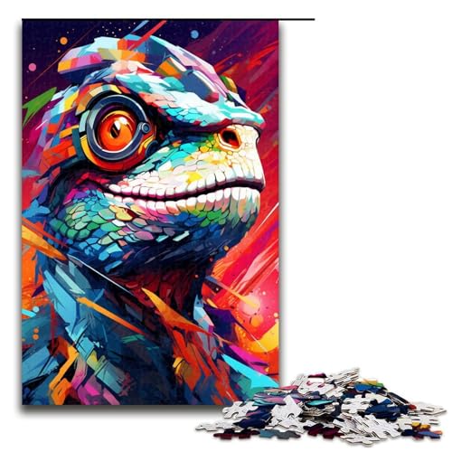 1000 Teile Roboter Eidechse von SplattersLots Dicke Bunte Puzzles für Erwachsene unmögliches Puzzle zum Stressabbau für Teenager ab 14 Jahren 75 x 50 cm 1000 Teile Roboter Eidechse von SplattersLots Dicke Bunte Puzzles für Erwachsene unmögliches Puzzle zum Stressabbau für Teenager ab 14 Jahren 75 x 50 cm von QSYFNBZL