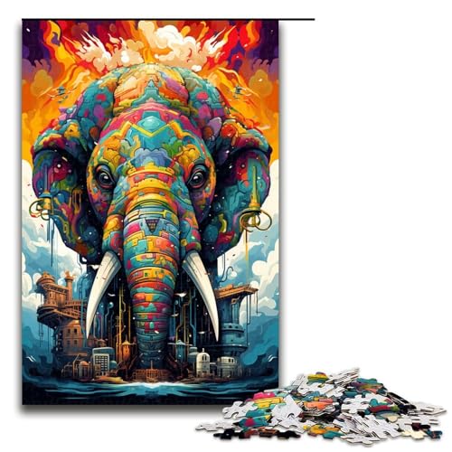 1000 Teile Roboter Elefant von SplattersLots Dicke Bunte Puzzles für Erwachsene Familienspaß Familienspiel Stressabbau schwierige Herausforderung 75 x 50 cm 1000 Teile Roboter Elefant von SplattersLots Dicke Bunte Puzzles für Erwachsene Familienspaß Familienspiel Stressabbau schwierige Herausforderung 75 x 50 cm von QSYFNBZL