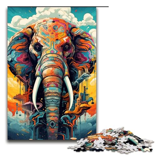 1000 Teile Roboter Elefant von SplattersLots Dickes buntes Puzzlespiel für Erwachsene geeignet für Paare und Teenager ab 14 Jahren 75 x 50 cm 1000 Teile Roboter Elefant von SplattersLots Dickes buntes Puzzlespiel für Erwachsene geeignet für Paare und Teenager ab 14 Jahren 75 x 50 cm von QSYFNBZL