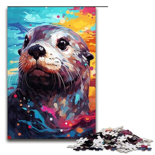 1000 Teile Roboter Otter von SplattersLots Dickes farbiges Wolken Puzzlespiel für Erwachsene geeignet für Paare und Teenager ab 14 Jahren 75 x 50 cm von QSYFNBZL