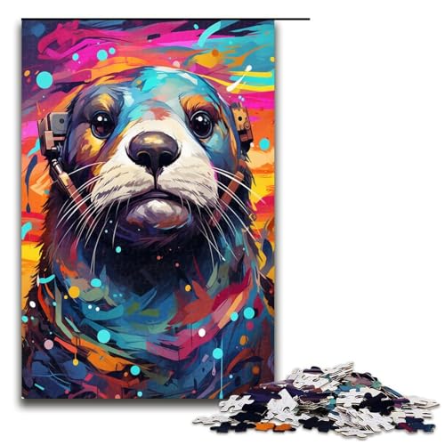 1000 Teile Roboter Otter von SplattersLots Dickes farbiges Wolken Puzzlespiel für Erwachsene geeignet für Paare und Teenager ab 14 Jahren 75 x 50 cm 1000 Teile Roboter Otter von SplattersLots Dickes farbiges Wolken Puzzlespiel für Erwachsene geeignet für Paare und Teenager ab 14 Jahren 75 x 50 cm von QSYFNBZL