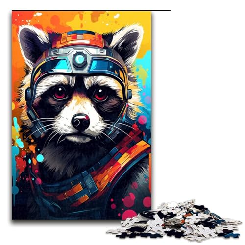 1000 Teile Roboter Waschbär von SplattersLots Dickes buntes Puzzlespiel für Erwachsene geeignet für Paare und Teenager ab 14 Jahren 75 x 50 cm 1000 Teile Roboter Waschbär von SplattersLots Dickes buntes Puzzlespiel für Erwachsene geeignet für Paare und Teenager ab 14 Jahren 75 x 50 cm von QSYFNBZL
