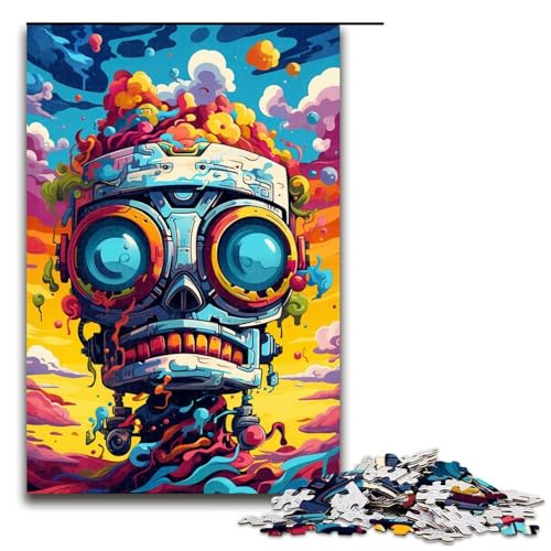 1000 Teile Roboter von SplattersLots mit dicken bunten Wolken am Himmel Puzzle für Erwachsene unmögliches Puzzle zum Stressabbau für Teenager ab 14 Jahren 75 x 50 cm 1000 Teile Roboter von SplattersLots mit dicken bunten Wolken am Himmel Puzzle für Erwachsene unmögliches Puzzle zum Stressabbau für Teenager ab 14 Jahren 75 x 50 cm von QSYFNBZL
