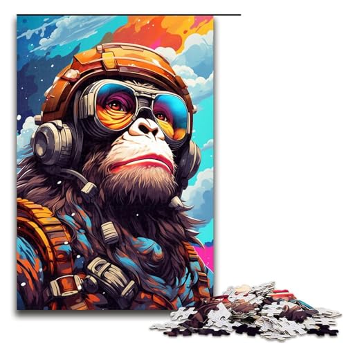 1000 Teile Roboteraffe von SplattersLots Dicke Bunte Puzzles für Erwachsene Familienspaß Familienspiel Stressabbau schwierige Herausforderung 75 x 50 cm 1000 Teile Roboteraffe von SplattersLots Dicke Bunte Puzzles für Erwachsene Familienspaß Familienspiel Stressabbau schwierige Herausforderung 75 x 50 cm von QSYFNBZL