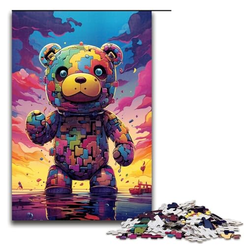 1000 Teile Roboterbär von SplattersLots of Thick Coloured Clouds Puzzlespiel für Erwachsene geeignet für Paare und Teenager ab 14 Jahren 75 x 50 cm 1000 Teile Roboterbär von SplattersLots of Thick Coloured Clouds Puzzlespiel für Erwachsene geeignet für Paare und Teenager ab 14 Jahren 75 x 50 cm von QSYFNBZL