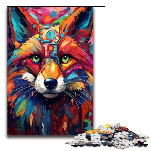 1000 Teile Roboterfuchs der den Kopf verdreht von SplattersLots Dickes Farbpuzzlespiel für Erwachsene geeignet für Paare und Teenager ab 14 Jahren 75 x 50 cm 1000 Teile Roboterfuchs der den Kopf verdreht von SplattersLots Dickes Farbpuzzlespiel für Erwachsene geeignet für Paare und Teenager ab 14 Jahren 75 x 50 cm von QSYFNBZL