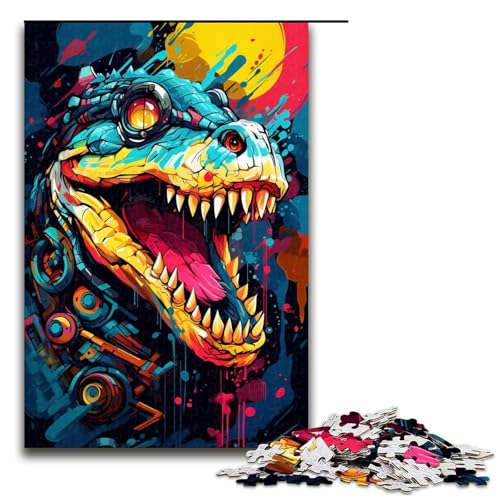 1000 Teile Roboterkrokodile von SplattersLots Dickes buntes Puzzlespiel für Erwachsene geeignet für Paare und Teenager ab 14 Jahren 75 x 50 cm 1000 Teile Roboterkrokodile von SplattersLots Dickes buntes Puzzlespiel für Erwachsene geeignet für Paare und Teenager ab 14 Jahren 75 x 50 cm von QSYFNBZL