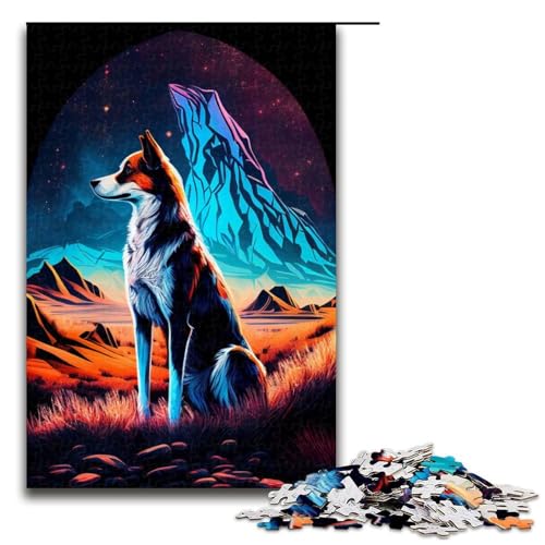 1000 Teile Schönes Streunender Hund Puzzle für Erwachsene Unmögliches Puzzle Stressabbau für und Teenager ab 14 Jahren 75x50cm von QSYFNBZL
