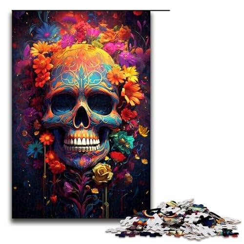 1000 Teile Totenkopf_buntes Puzzlespiel für Erwachsene geeignet für Paare und Teenager ab 14 Jahren 75 x 50 cm 1000 Teile Totenkopf_buntes Puzzlespiel für Erwachsene geeignet für Paare und Teenager ab 14 Jahren 75 x 50 cm von QSYFNBZL