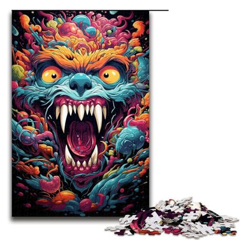 1000 Teile buntes psychedelisches Monster Puzzle für Erwachsene Familienspaß Familienspiel Stressabbau schwierige Herausforderung 75 x 50 cm 1000 Teile buntes psychedelisches Monster Puzzle für Erwachsene Familienspaß Familienspiel Stressabbau schwierige Herausforderung 75 x 50 cm von QSYFNBZL