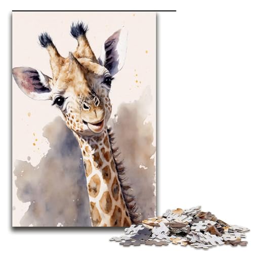 1000 Teile süßes Baby Giraffe Mal Puzzlespiel für Erwachsene geeignet für Paare und Teenager ab 14 Jahren 75 x 50 cm 1000 Teile süßes Baby Giraffe Mal Puzzlespiel für Erwachsene geeignet für Paare und Teenager ab 14 Jahren 75 x 50 cm von QSYFNBZL