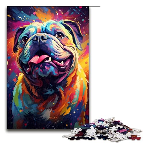 1000 teiliges Bulldoggen Puzzle farbenfrohes psychedelisches Geschenk Puzzle für Erwachsene Weihnachtswunschliste mit Weihnachtsmann für Teenager ab 14 Jahren 75 x 50 cm 1000 teiliges Bulldoggen Puzzle farbenfrohes psychedelisches Geschenk Puzzle für Erwachsene Weihnachtswunschliste mit Weihnachtsmann für Teenager ab 14 Jahren 75 x 50 cm von QSYFNBZL