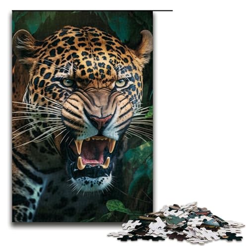 1000 teiliges Jaguar Puzzlespiel für Erwachsene geeignet für Paare und Teenager ab 14 Jahren 75 x 50 cm von QSYFNBZL