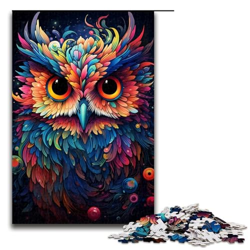 1000 teiliges Puzzle „Buntes Psychedelisches Einer Wüsteneule“ für Erwachsene Holzpuzzle Familienspiele 75 x 50 cm 1000 teiliges Puzzle „Buntes Psychedelisches Einer Wüsteneule“ für Erwachsene Holzpuzzle Familienspiele 75 x 50 cm von QSYFNBZL