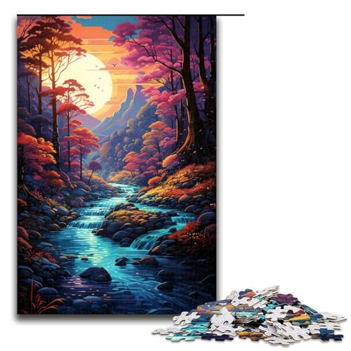 1000 teiliges Puzzle „Creek Under Sunset“ Holzpuzzle Lernspiele Heimdekoration 75 x 50 cm 1000 teiliges Puzzle „Creek Under Sunset“ Holzpuzzle Lernspiele Heimdekoration 75 x 50 cm von QSYFNBZL