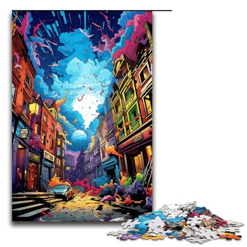 1000 teiliges Puzzle „Dubrovniks farbenfrohes psychedelisches Puzzle für Erwachsene“ Holzpuzzle Lernspiel 75 x 50 cm 1000 teiliges Puzzle „Dubrovniks farbenfrohes psychedelisches Puzzle für Erwachsene“ Holzpuzzle Lernspiel 75 x 50 cm von QSYFNBZL